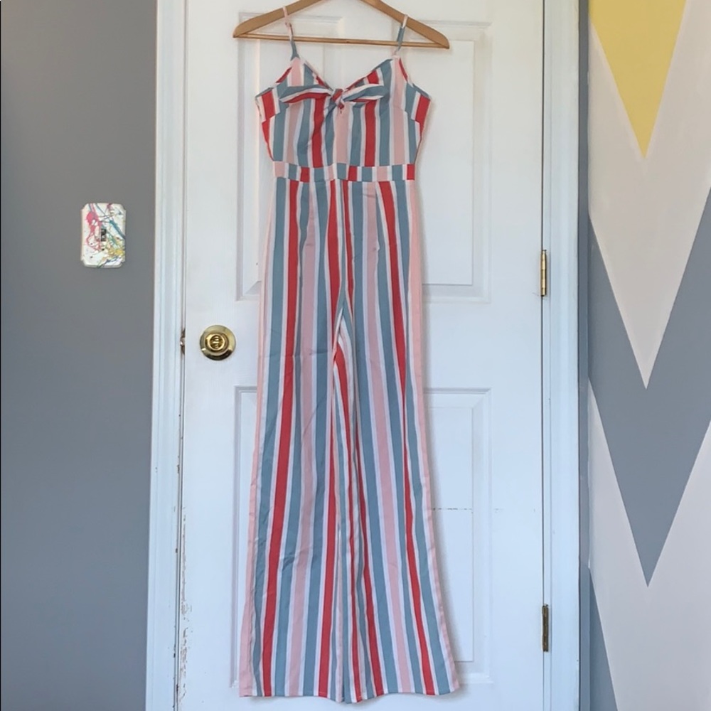 Pink & blue striped jumper